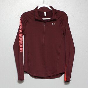 Under Armour cold gear 1/2 zip red burgundy pullover